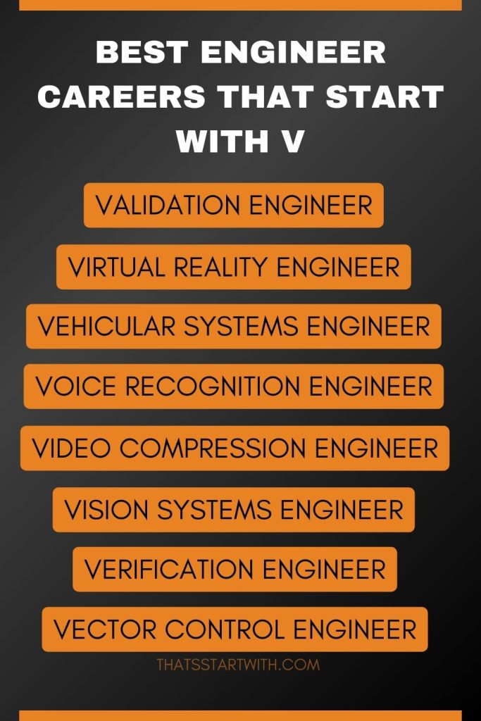 Best Engineer Careers That Start With V