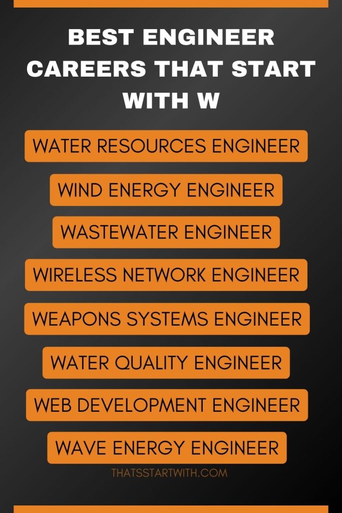 Best Engineer Careers That Start With W