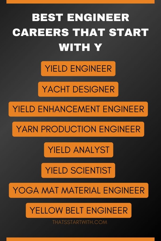 Best Engineer Careers That Start With Y