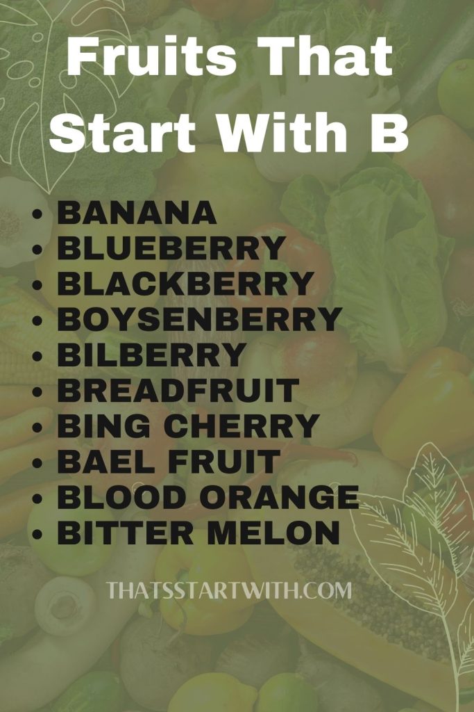 Best Fruits That Start With B