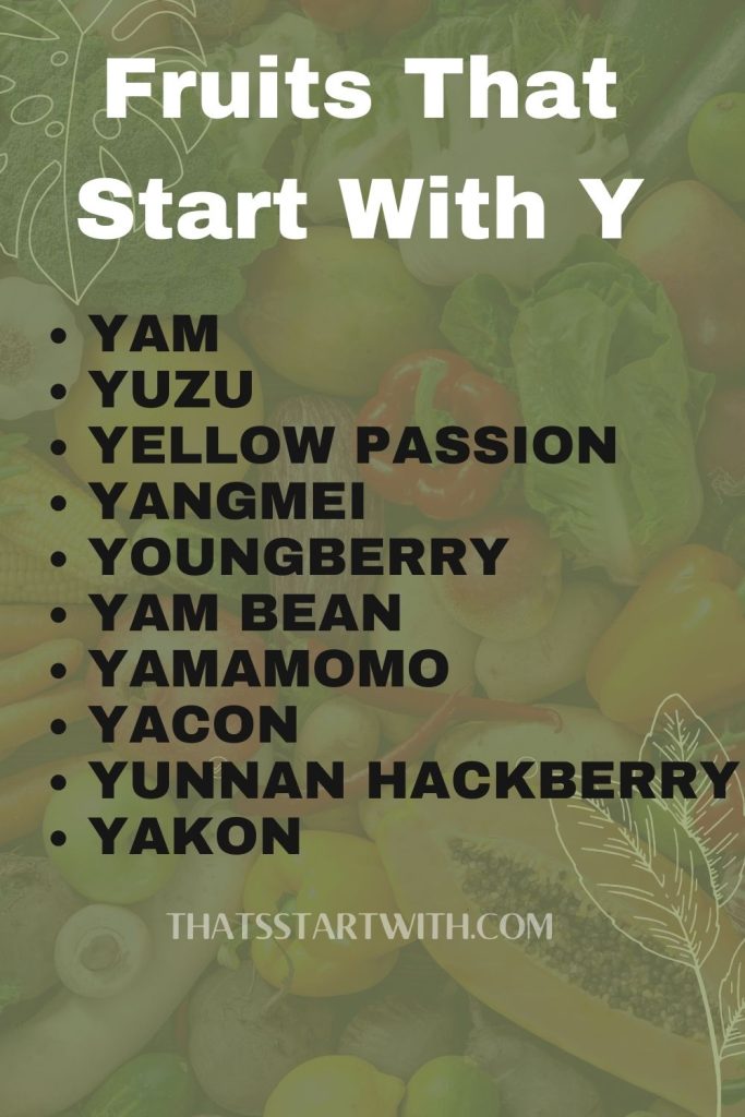 Best Fruits That Start With Y