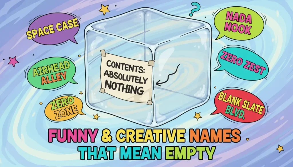 Funny & Creative Names That Mean Empty