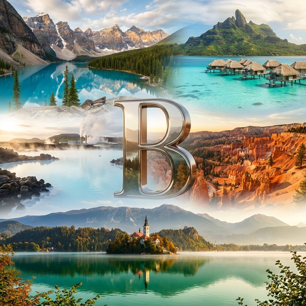 Banff National Park, one of the most beautiful places that start with B"