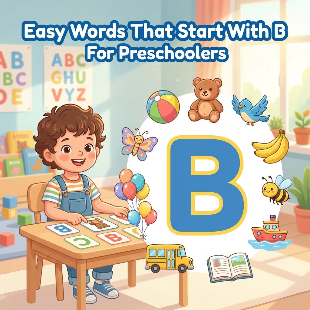 Easy Words That Start With B for Preschoolers